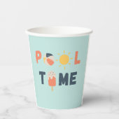 Poolzeit. Party Cups & Supplier Pappbecher (Vorderseite)