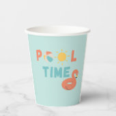 Poolzeit. Party Cups & Supplier Pappbecher (Vorderseite)