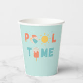 Poolzeit. Party Cups & Supplier Pappbecher (Vorderseite)