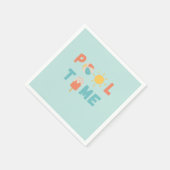 Poolzeit. Party Napkins & Supplier Serviette (Ecke)