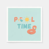 Poolzeit. Party Napkins & Supplier Serviette (Vorderseite)