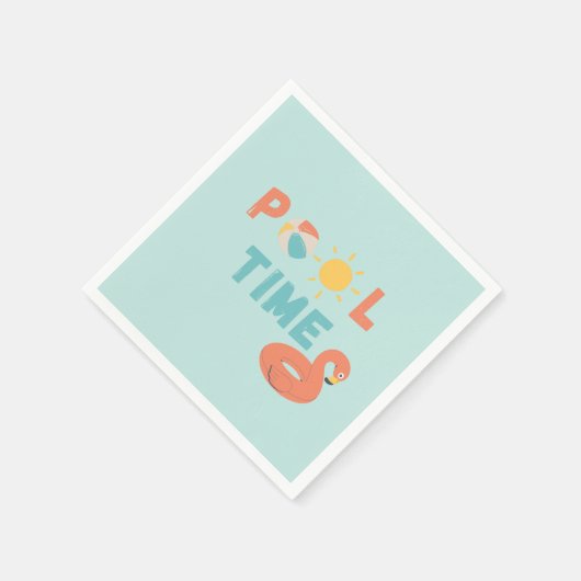 Poolzeit. Party Napkins & Supplier Serviette (Ecke)