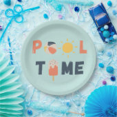 Poolzeit. Party-Teller und -Lieferungen Pappteller (Party)