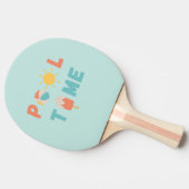 Poolzeit. Ping Pong Paddle Tischtennis Schläger (Seitenansicht)