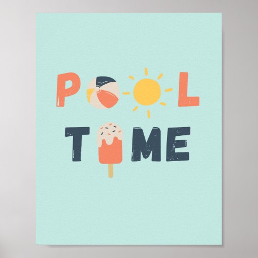 Poolzeit. Poster & Prints (Vorne)