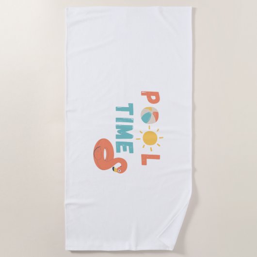 Poolzeit. Strandtuch (Vorderseite)