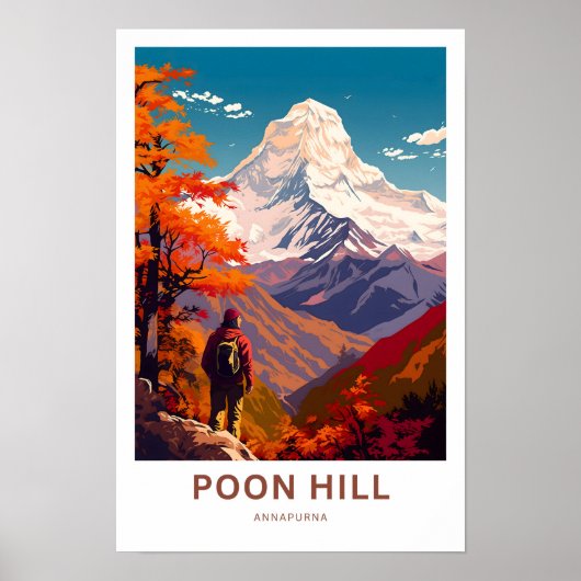 Poonhill Annapurna Travel Print Poster (Vorne)