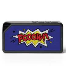 "Pooow"-Cartoon Graphic auf Bluetooth-Lautsprecher