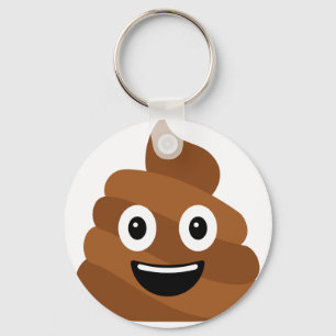 Poop Emoji Button Keychain Schlüsselanhänger