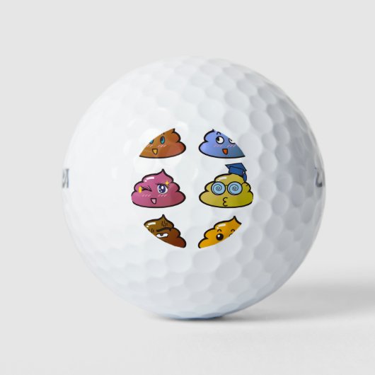 Poop, emoji, golf, ball ⛳ (Vorderseite)