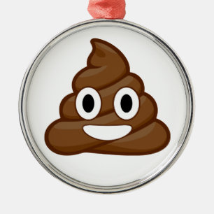 poop emoji ornament aus metall