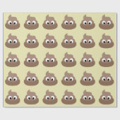 POOP FUNNY Birthday WRAPPING PAPER Geschenkpapier (Flach)