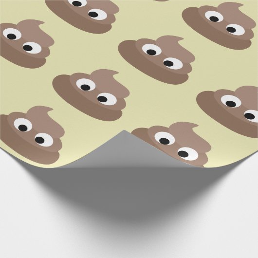 POOP FUNNY Birthday WRAPPING PAPER Geschenkpapier (Ecke)
