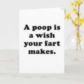 Poop ist ein Wunsch, den Ihre Furz macht Karte (Gelbe Blume)