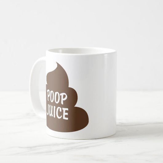Poop Juice zerteilt Kaffeetasse (Vorderseite Links)