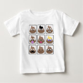 Poop Many Faces Baby T-shirt (Vorderseite)