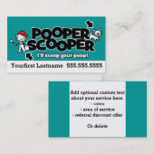 Pooper Scooper.Entfernen von Abfällen mit Haustier Visitenkarte (Vorne/Hinten)