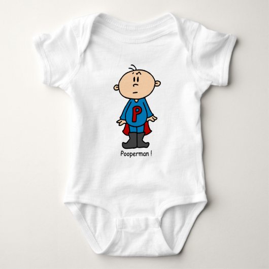 Pooperman Baby Strampler (Vorderseite)