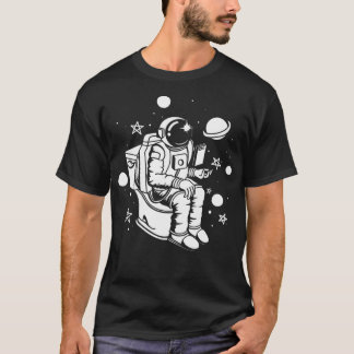 Poopin Astronaut im Weltraum Gefallen an der Weltr T-Shirt