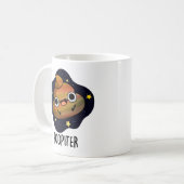 Poopiter Funny Planet Jupiter Pun Kaffeetasse (Vorderseite Links)