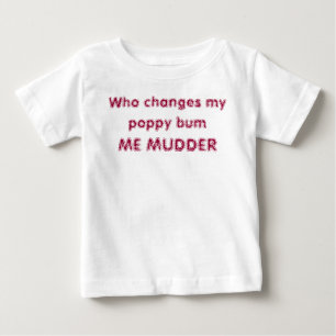 Poopy bum Strampler. Baby T-shirt