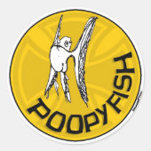 Poopy-Fensteraufkleber Runder Aufkleber (Vorderseite)