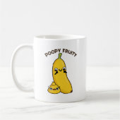 Poopy Fruity Funny Fruit Banana Pun Kaffeetasse (Links)