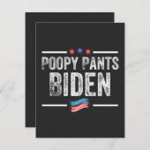 Poopy Pants Biden Dankeskarte (Vorne/Hinten)
