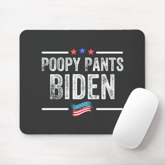 Poopy Pants Biden Mousepad (Mit Mouse)