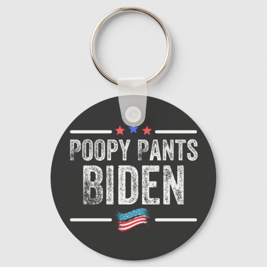 Poopy Pants Biden Schlüsselanhänger (Vorderseite)