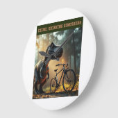 Poor Bicycle Große Wanduhr (Winkel)