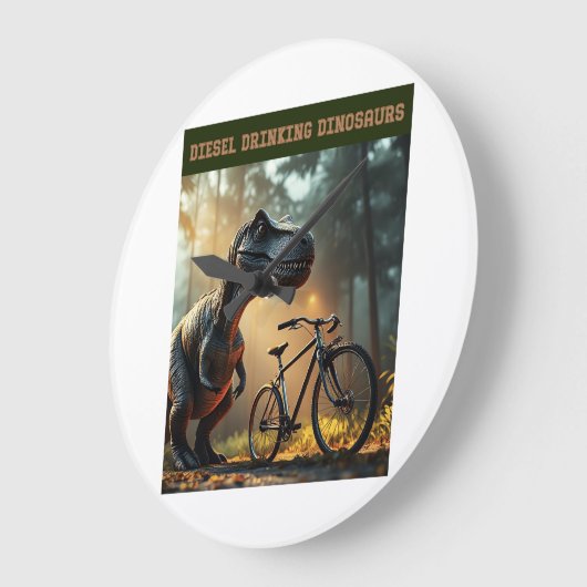 Poor Bicycle Große Wanduhr (Winkel)