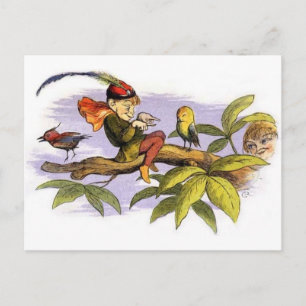 Poor_small_birdie_teased_by_Richard_Doyle Postkarte