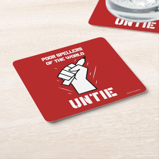 Poor Spellers Of The World Untie Rechteckiger Pappuntersetzer (angewinkelt)