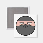 Pootie! - Ninjahead Square Magnet (Vorderseite/Rückseite)