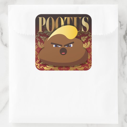 POOTUS QUADRATISCHER AUFKLEBER (Tasche)