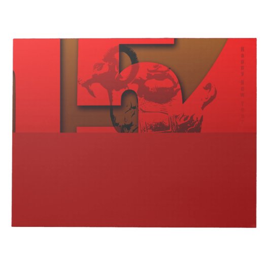 Pop 2015 Rammschaf Jahr - Notepad Notizblock (Vorderseite)