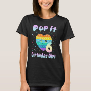 Pop 6. Geburtstagsmädchen für Pop Party T T-Shirt