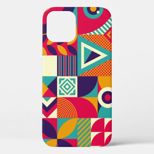 Pop abstrakte geometrische Formen, nahtlose Muster Case-Mate iPhone Hülle (Rückseite)
