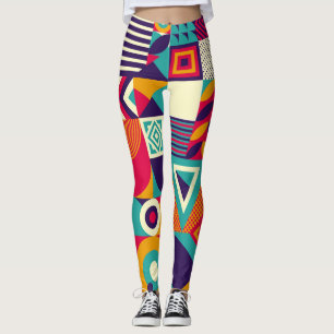 Pop abstrakte geometrische Formen, nahtlose Muster Leggings