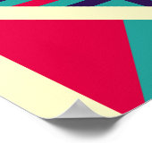 Pop abstrakte geometrische Formen, nahtlose Muster Poster (Ecke)