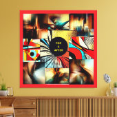 POP & AFTER - ABSTRATO - Impressão em tela Leinwanddruck (Insitu (Wohnzimmer))