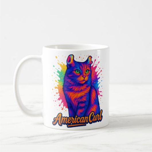 Pop American Curl Cat Kaffeetasse (Links)