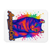 Pop American Curl Cat Magnet (Horizontal)