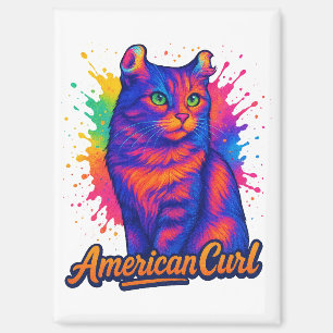 Pop American Curl Cat Magnet