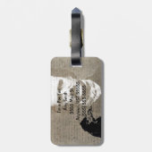 Pop and the Raven Grunge Digital Art Gepäckanhänger (Rückseite vertikal)