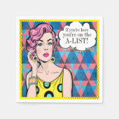 Pop Art A-List VIP Cocktail Napkin Serviette (Vorderseite)