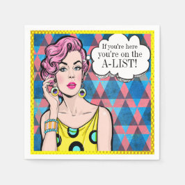 Pop Art A-List VIP Cocktail Napkin Serviette