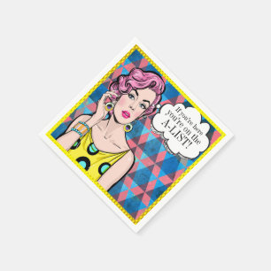 Pop Art A-List VIP Cocktail Napkin Serviette
