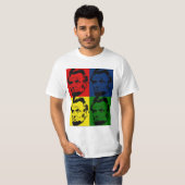 Pop Art Abe Lincoln Portrait - Shirt (Vorne ganz)